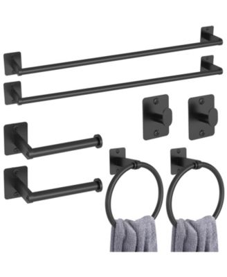 8 Piece 24" Bathroom Hardware Set Towel Bar