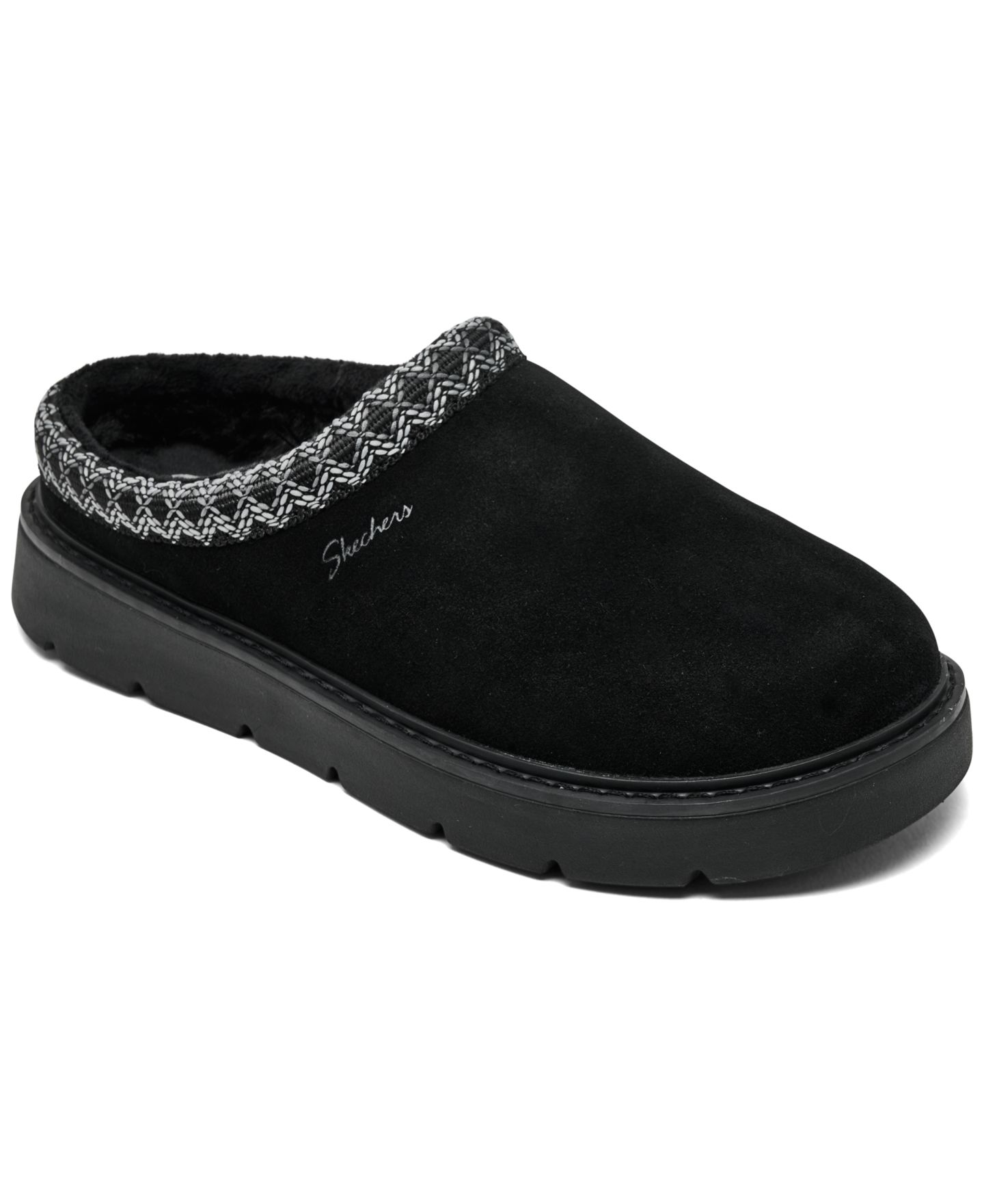 Женские тапочки-сабо Skechers Cozy Cascade с открытой пяткой и пеной с эффектом памяти, цвет: Чёрный — фото 1