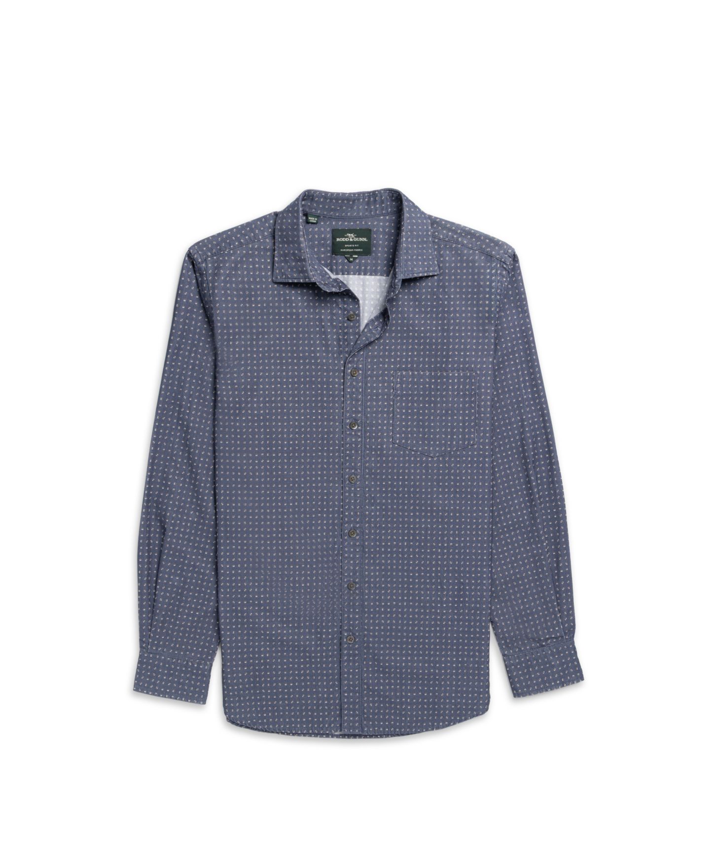 Мужская рубашка Rodd & Gunn Little Jordan Spur Slim-Fit Long-Sleeve, цвет: Bluestone — фото 5