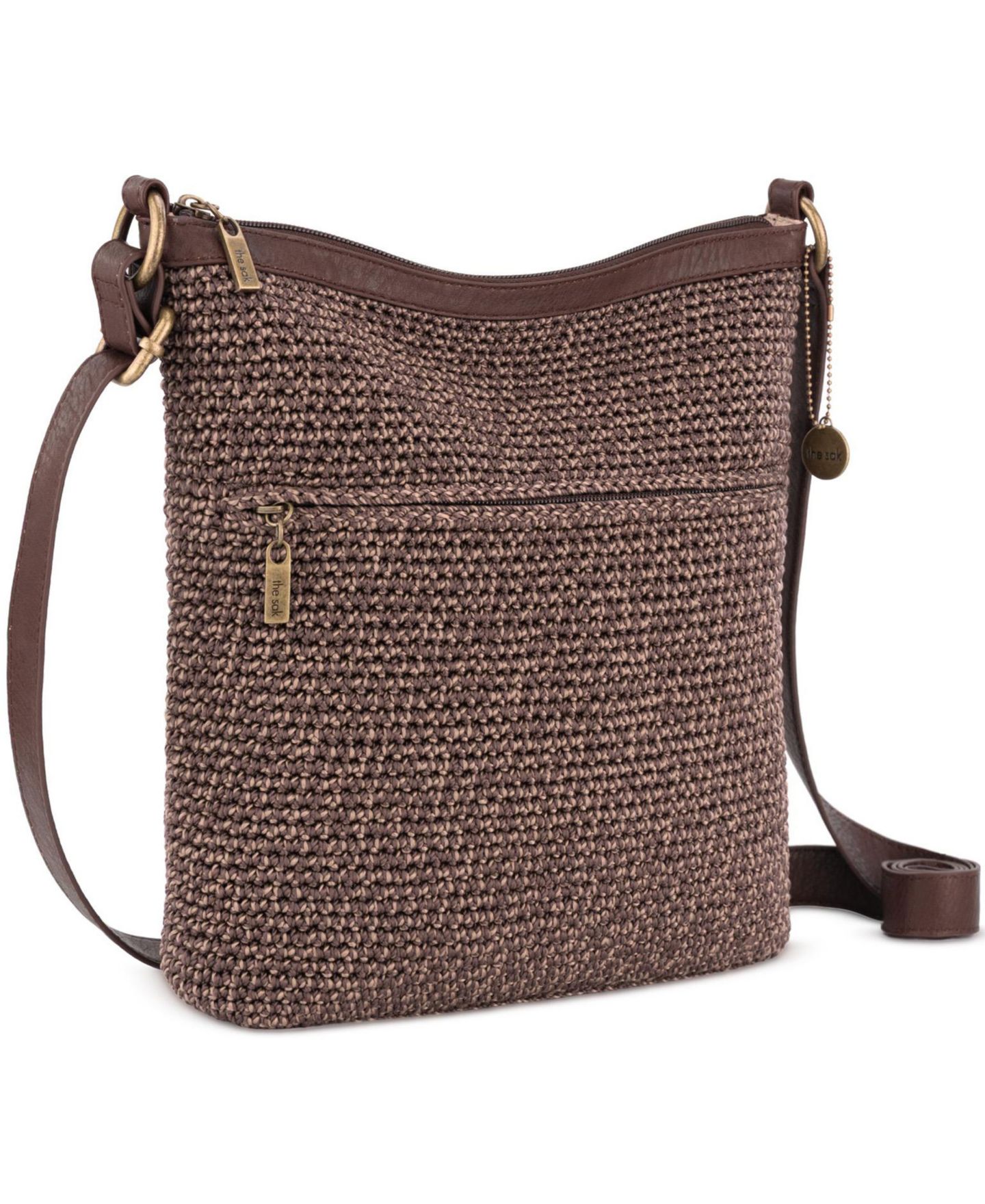 Женская сумка The Sak Lucia Crochet Medium Adjustable Crossbody, цвет: Nutmeg Static — фото 2