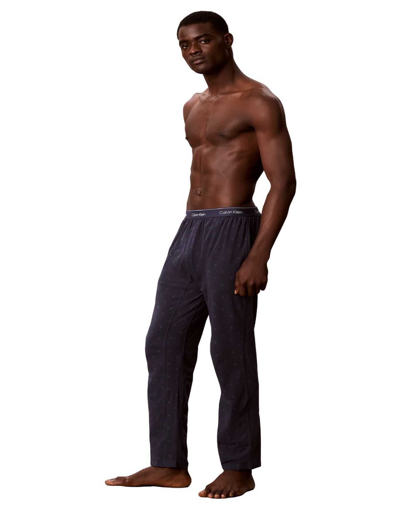 Мужские пижамные брюки Calvin Klein Icon из хлопковой смеси обычного кроя, цвет: Туманный — фото 3