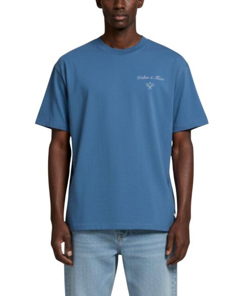 Мужская футболка Walker & Hunt Saint-Tropez Tennis Club Oversized Graphic, цвет: Синий