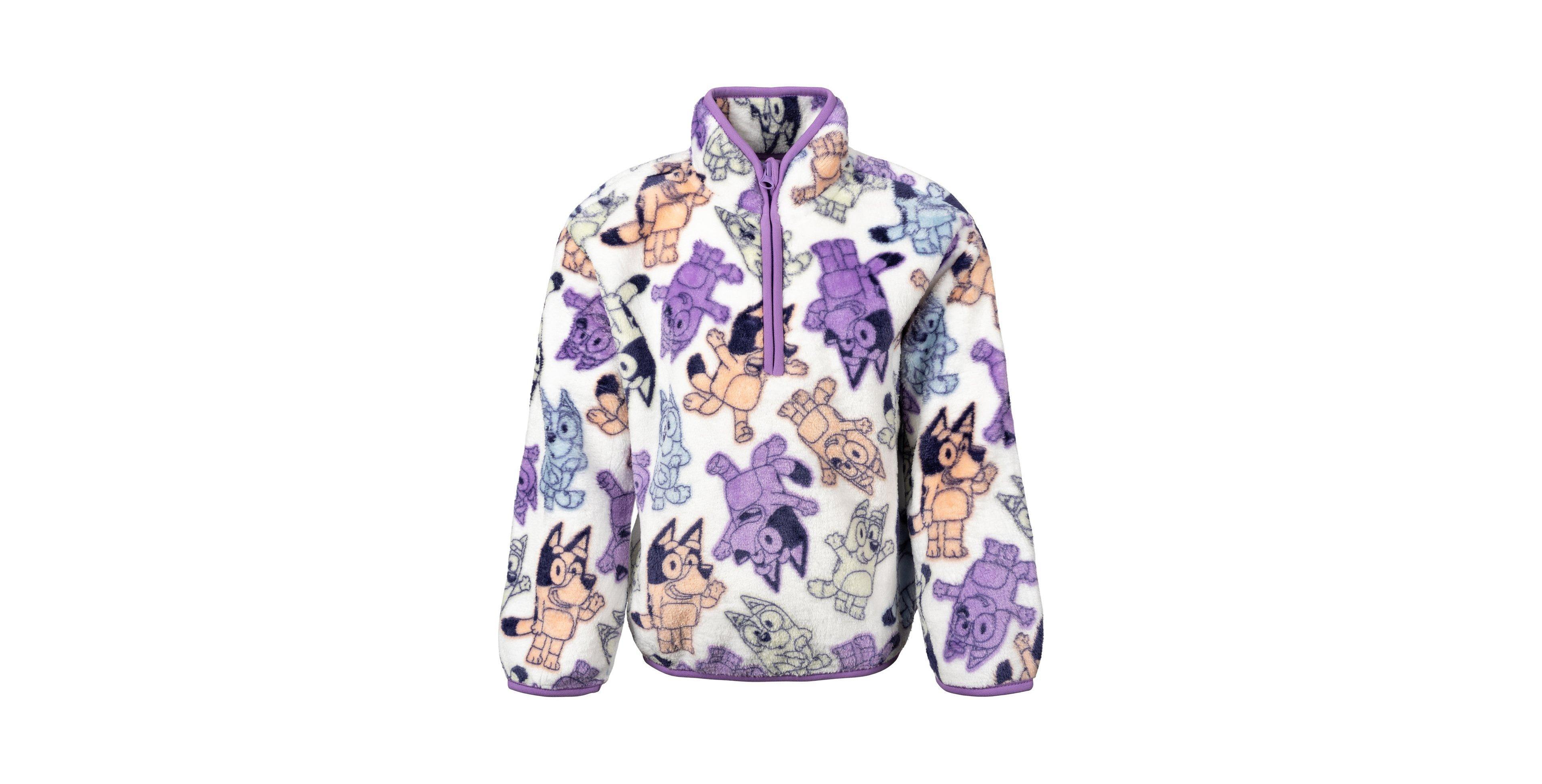 Bluey Girls' 4-16 Fleece Half-Zip Sweatshirt