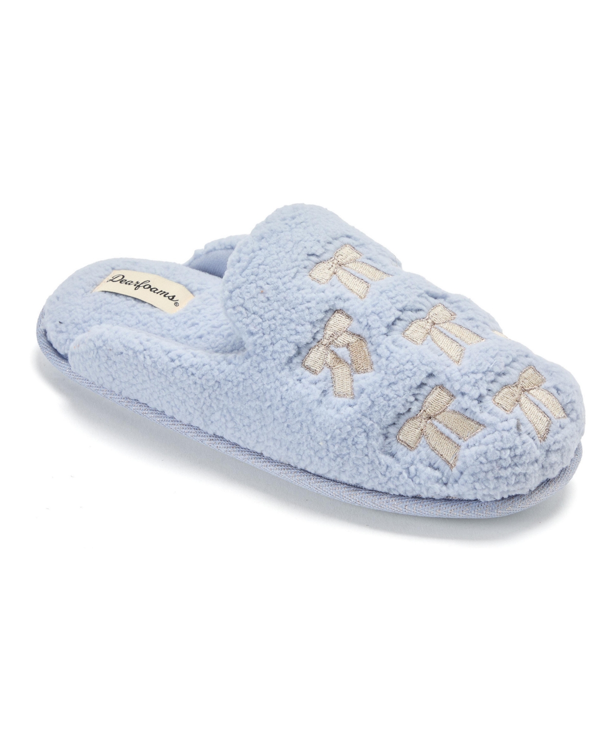 Dearfoams Women's Teddy Heart Scuff Slippers