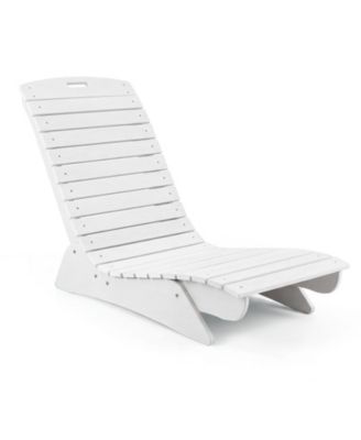 Fade-Resistant Contoured HDPE Outdoor Chaise Lounge Chair