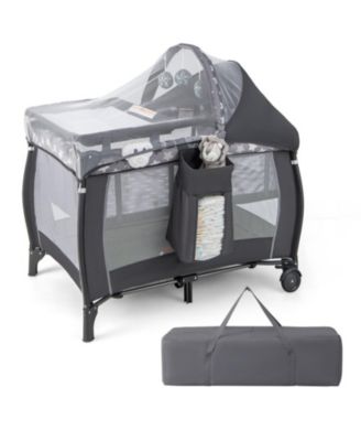 Portable Travel Crib Nursery Center Featuring Changing Table