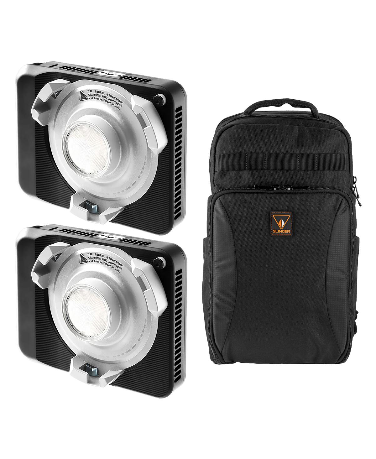 amaran Ray 60c 60W Rgb Full-Color Cob Led Video 2-Light Kit, with Backpack