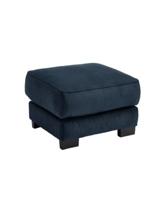 Corduroy Fabric Ottoman Footstool with Upholstered Seating