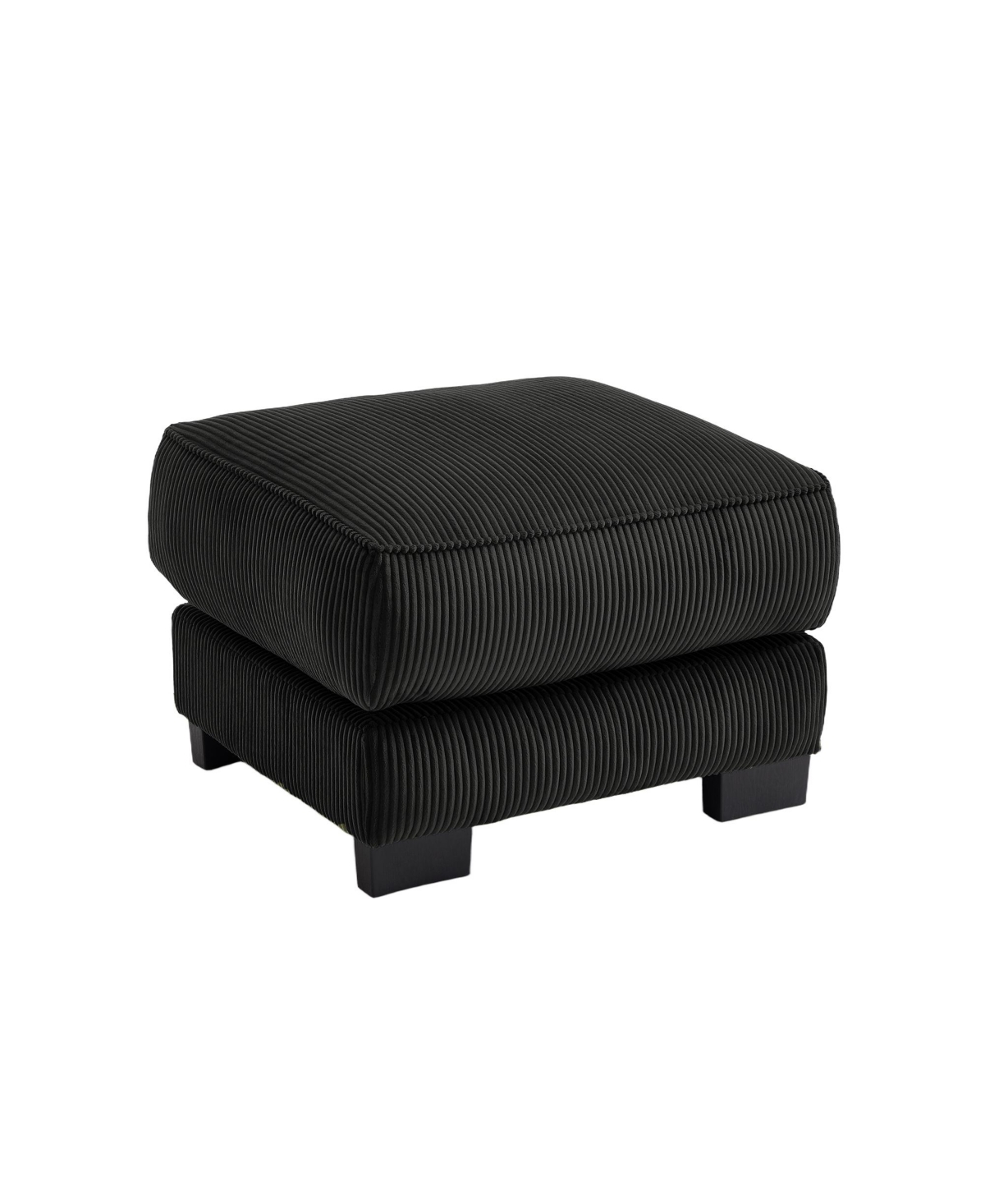 sumyeg Corduroy Fabric Ottoman Footstool with Upholstered Seating