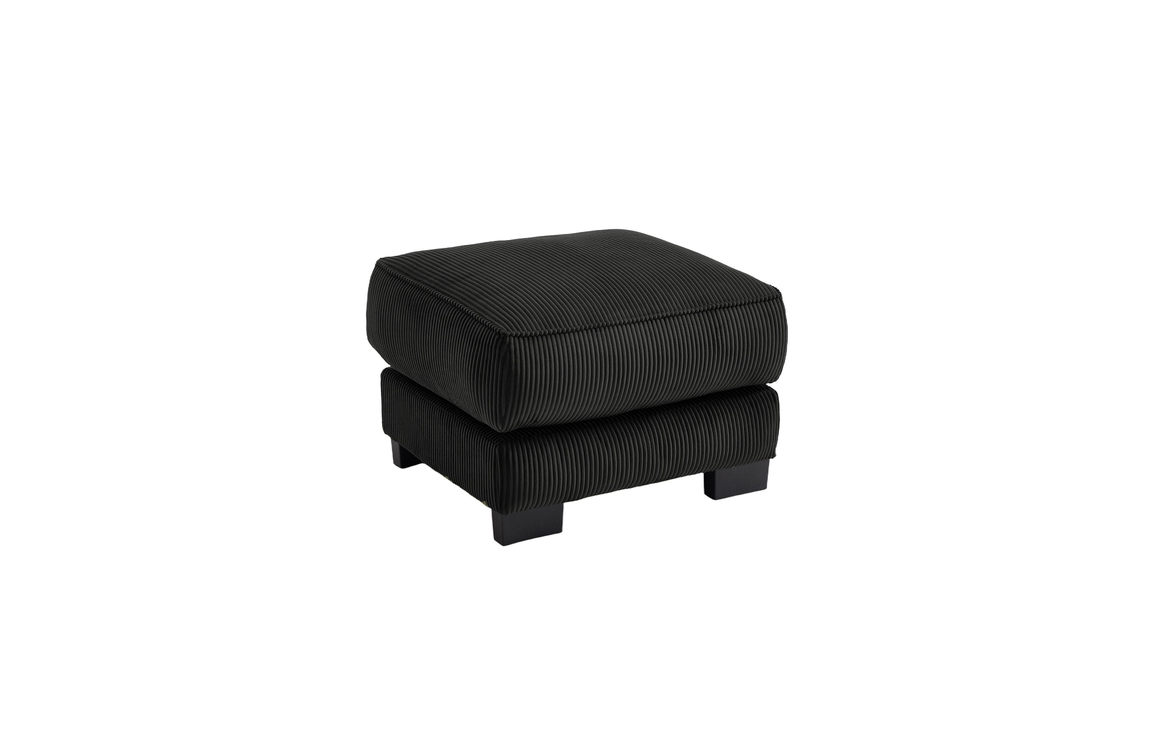 sumyeg Corduroy Fabric Ottoman Footstool with Upholstered Seating