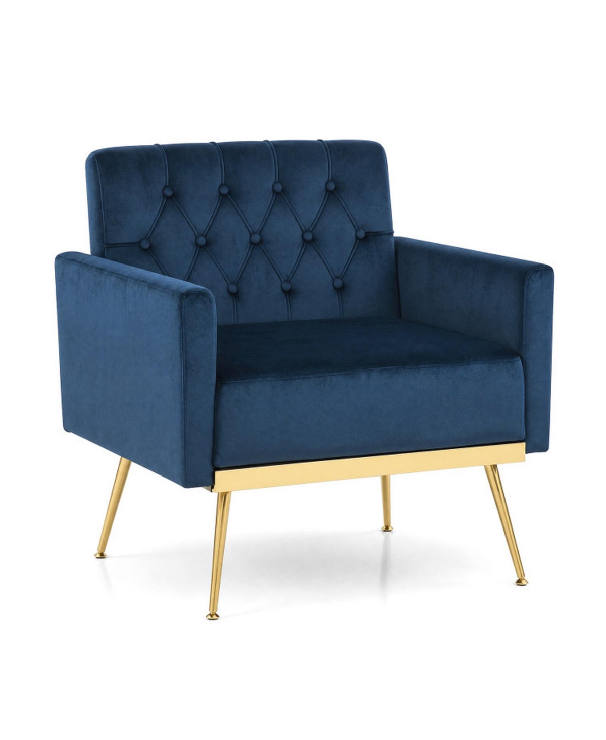 Gouun Button Tufted Accent Chair with Wide Padded Seat