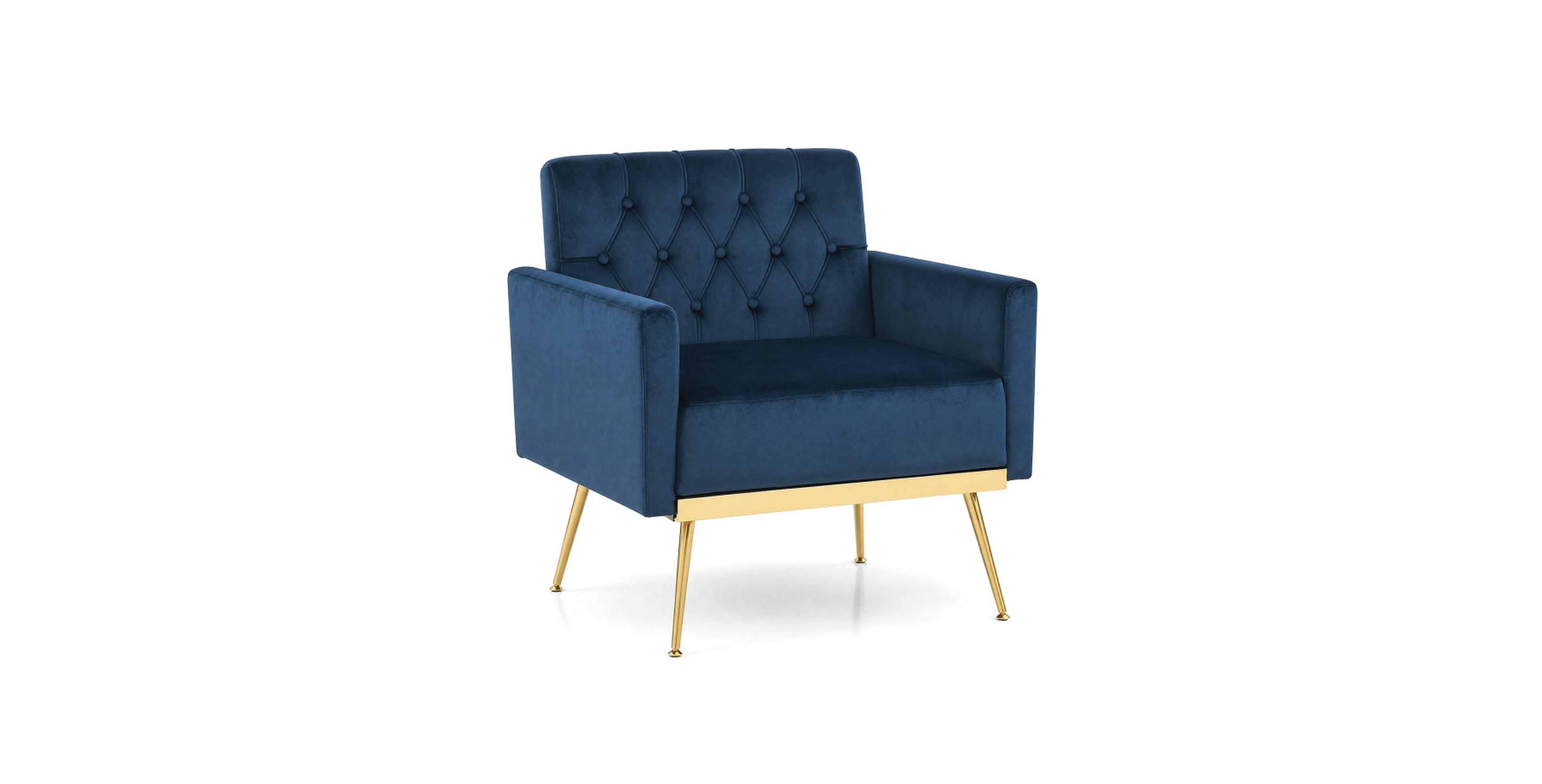 Gouun Button Tufted Accent Chair with Wide Padded Seat