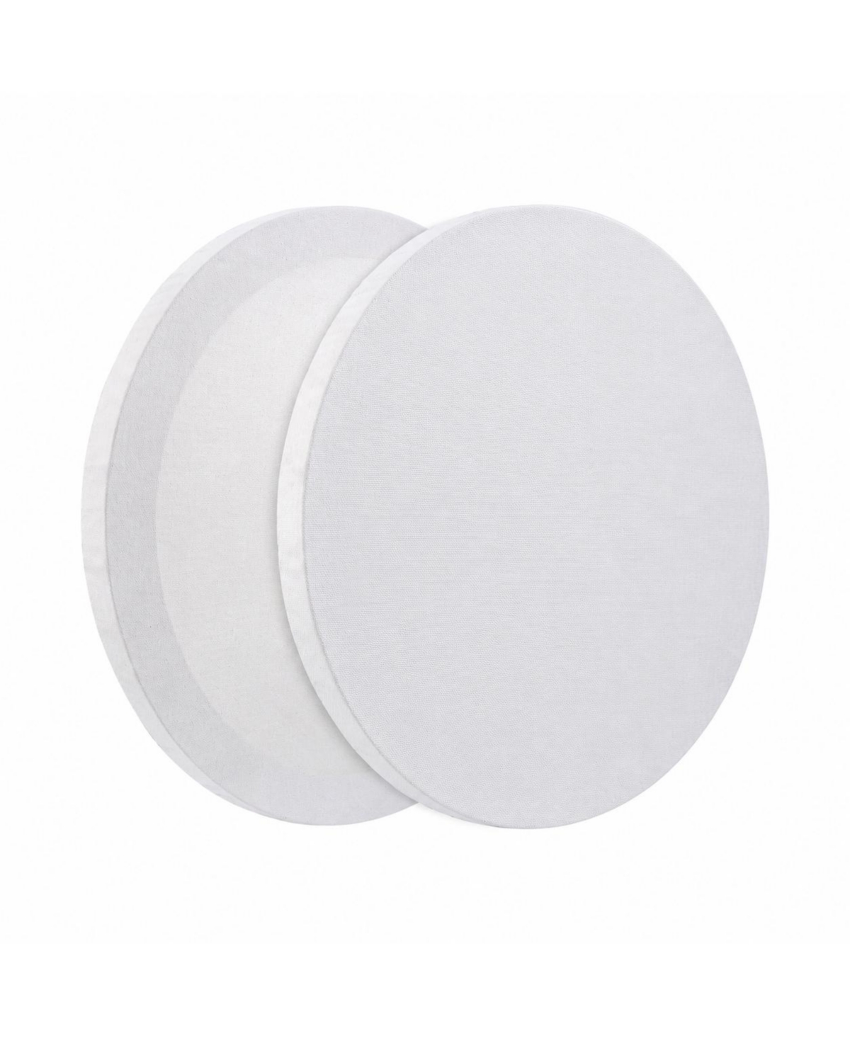 Lowking Round Stretched Canvas 2 Pack Triple Primed Acid Free Painting Mediums Compatible