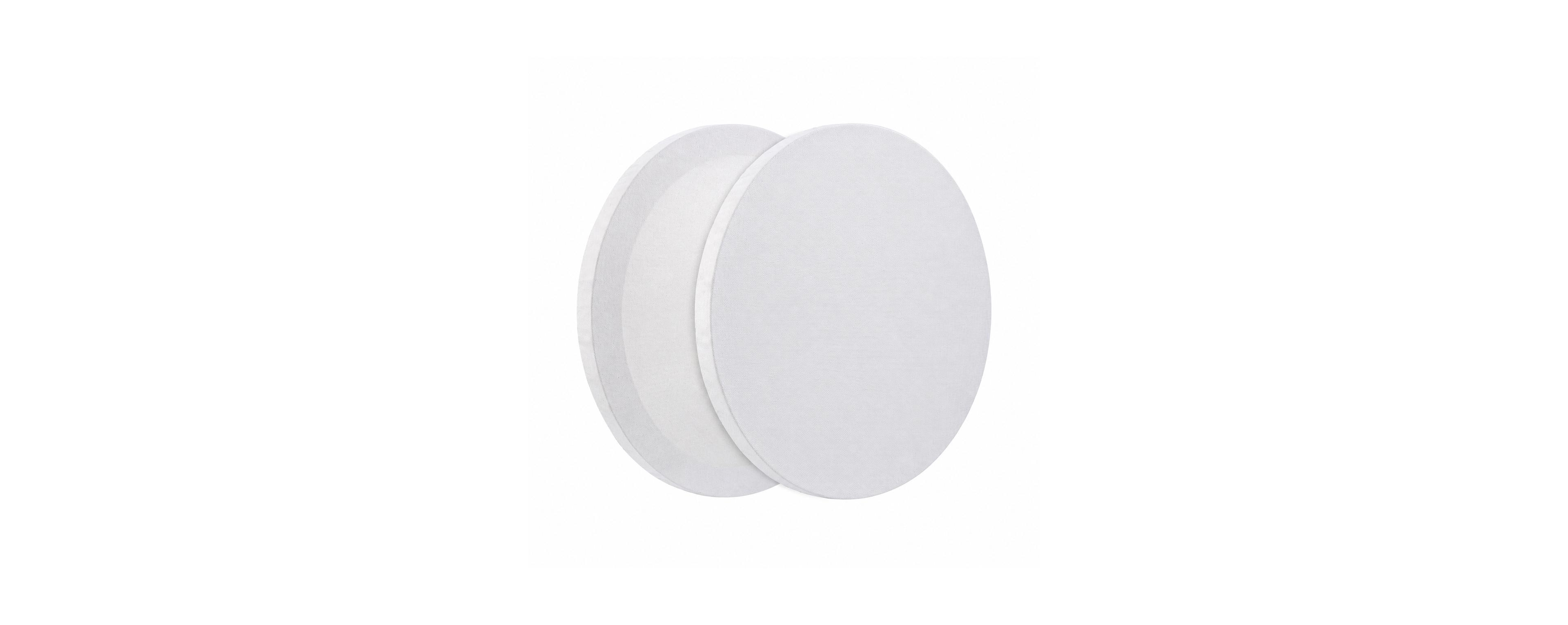 Lowking Round Stretched Canvas 2 Pack Triple Primed Acid Free Painting Mediums Compatible