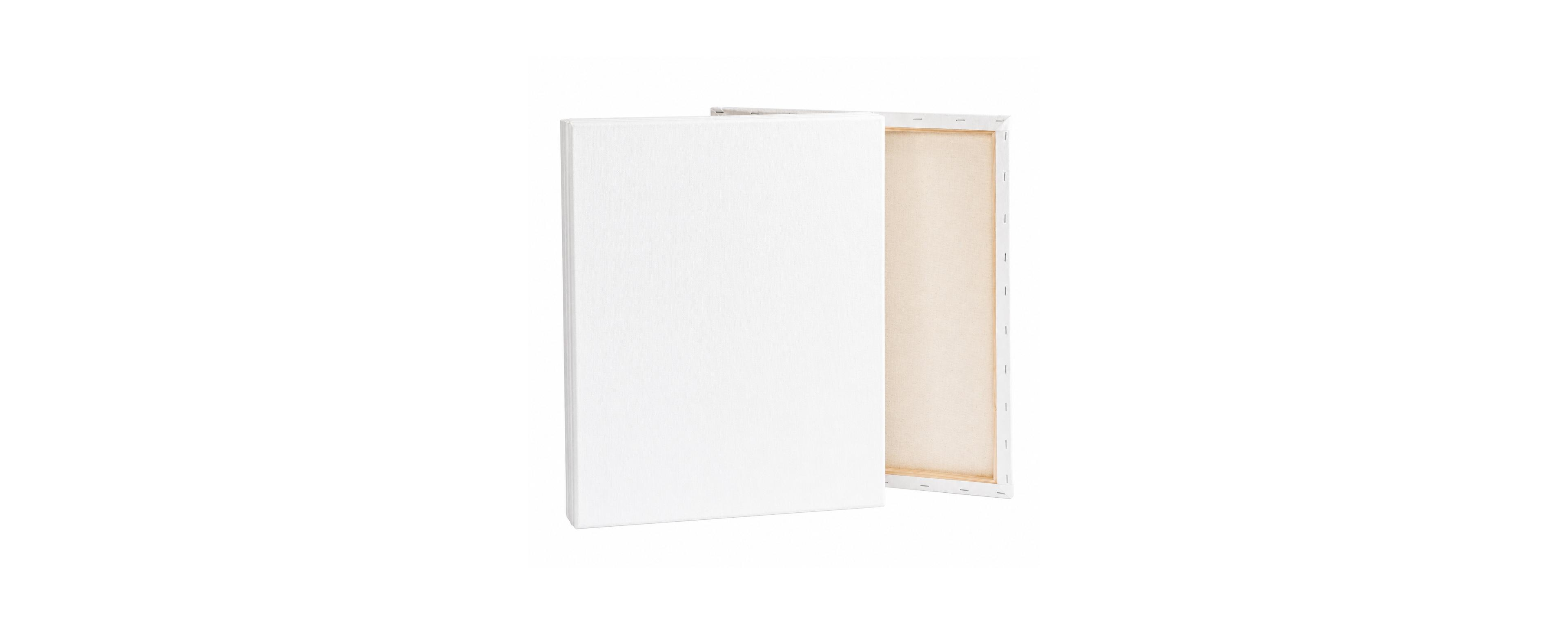 Lowking 100 Cotton Stretched Canvas 5 Pack Triple Primed Heavy Duty Wood Frame Blank Art Supplies