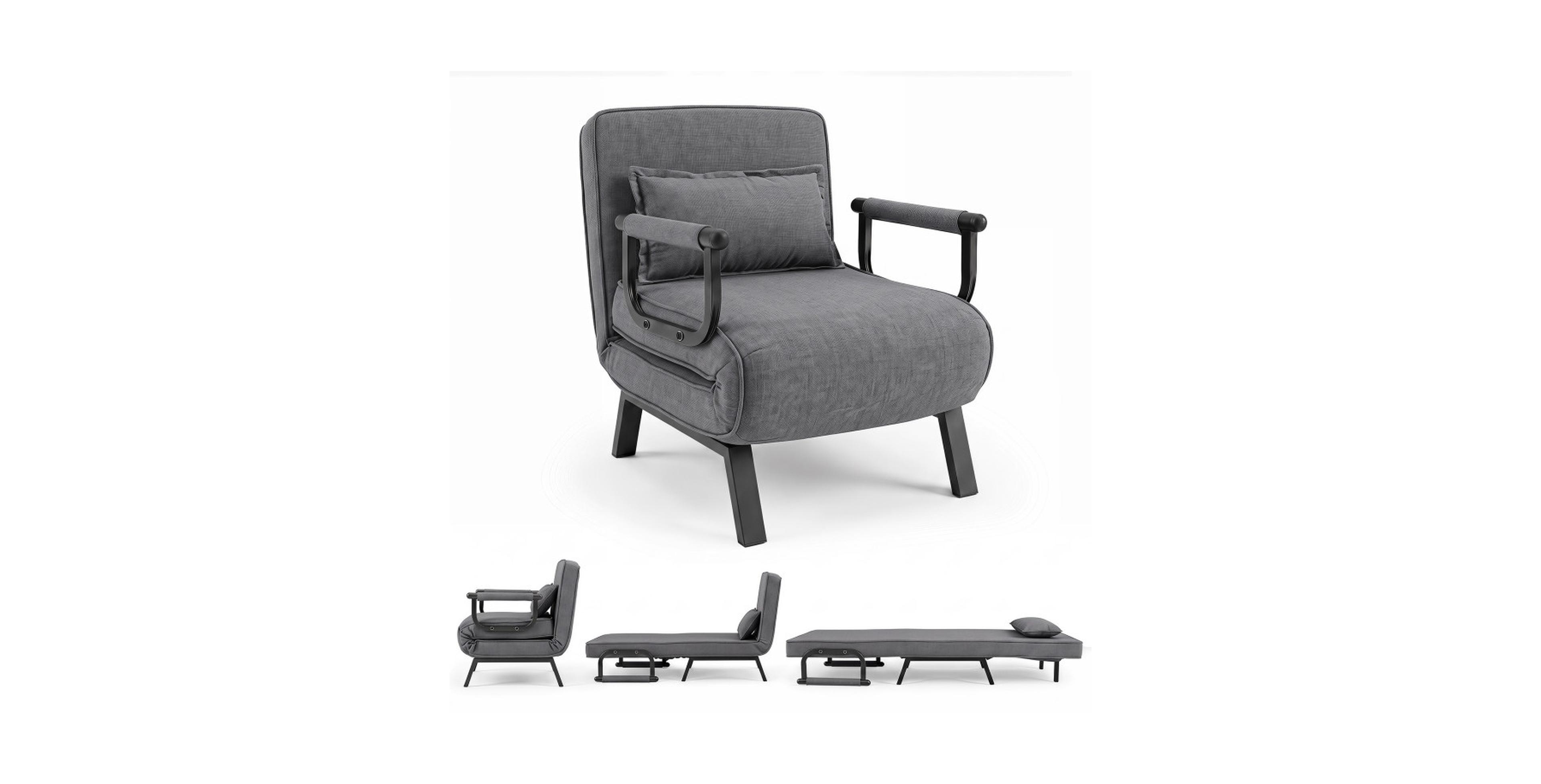 Gouun 3-in-1 Convertible Sofa Chair Chaise and Single Bed