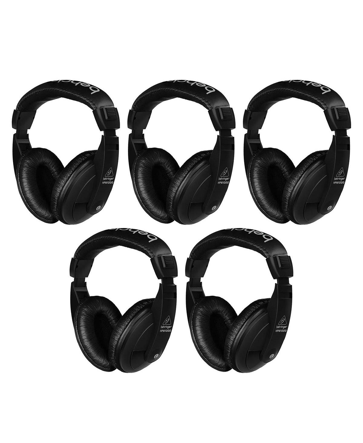 Behringer HPM1000 5-Pack Closed-Back High-Resolution Stereo Headphones - Black