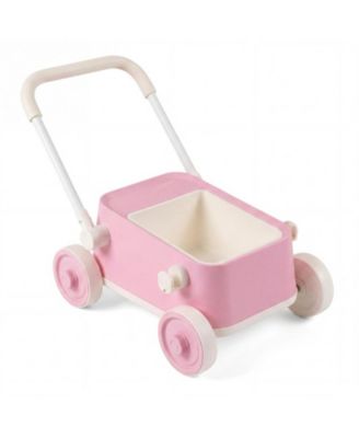 Baby Push Wagon with Foldable Handlebar and Storage Basket, Ages 3-6