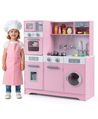 Clicking-Knobs Washing Machine Door Pretend Play Kitchen Set, Ages 3+