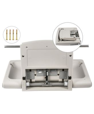 Wall-Mounted Fold-Down Changing Station with Adjustable Safety Strap