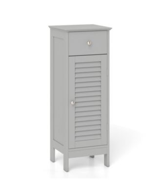 Narrow Bathroom Storage Cabinet with Adjustable Shelf and Drawer