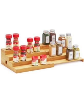 Expandable Spice Rack Organizer for Cabinet ,no jars included ,Adjustable from 12" to 22"