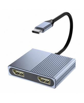USB C to Dual DisplayPort Adapter 4K 60Hz Splitter for Monitors
