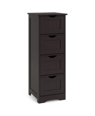 4-Drawer Freestanding Floor Cabinet with Anti-Toppling Device