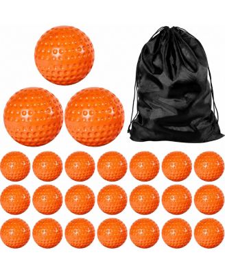 24 Pack Dimpled Practice Softballs For Pitching Machines Training