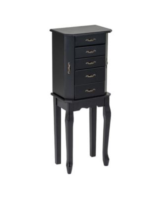 Freestanding Jewelry Tower Featuring Four Drawers and Side Doors