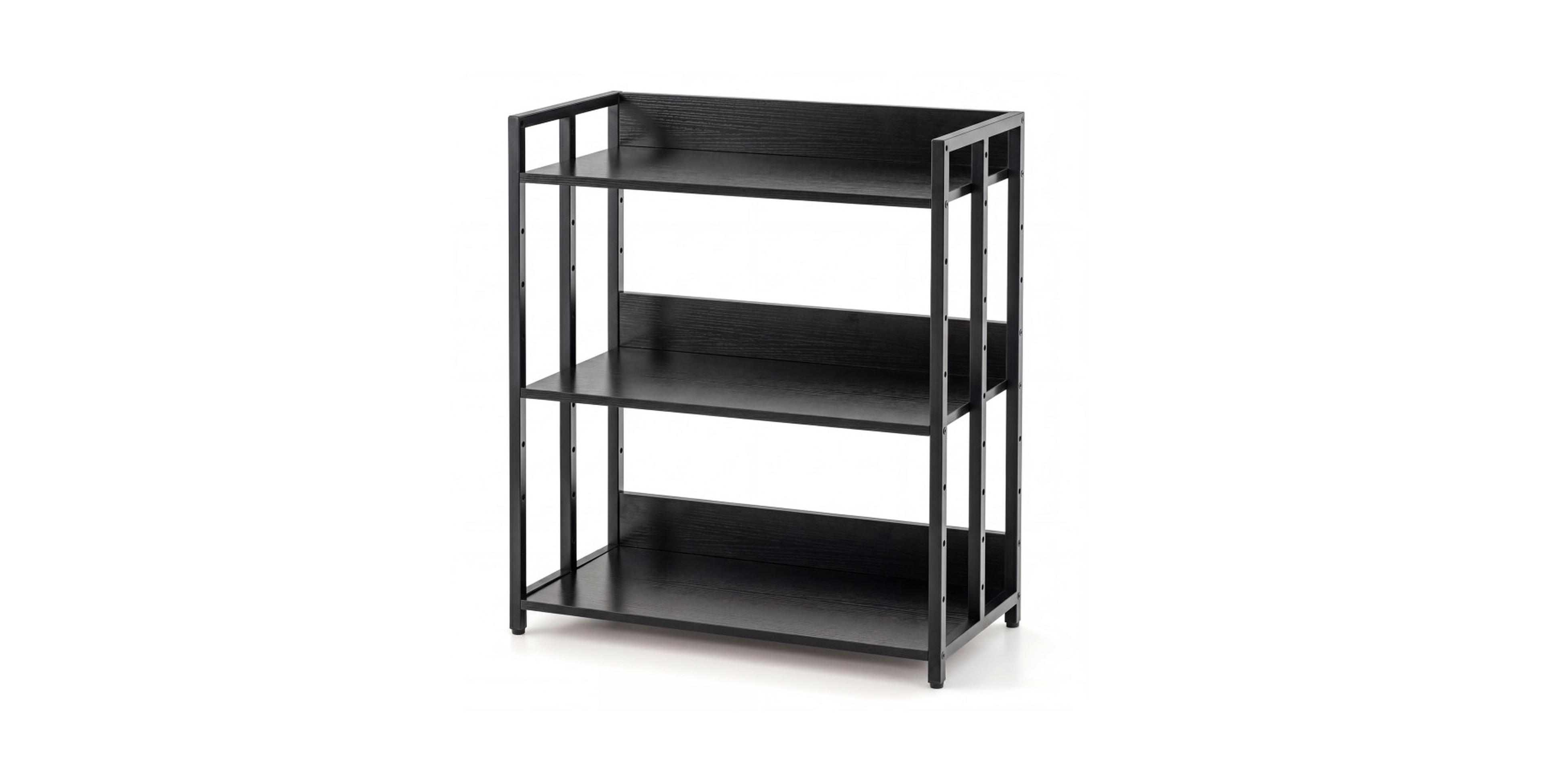 Gouun Adjustable 3-Tier Industrial Bookshelf for Corners or Walls