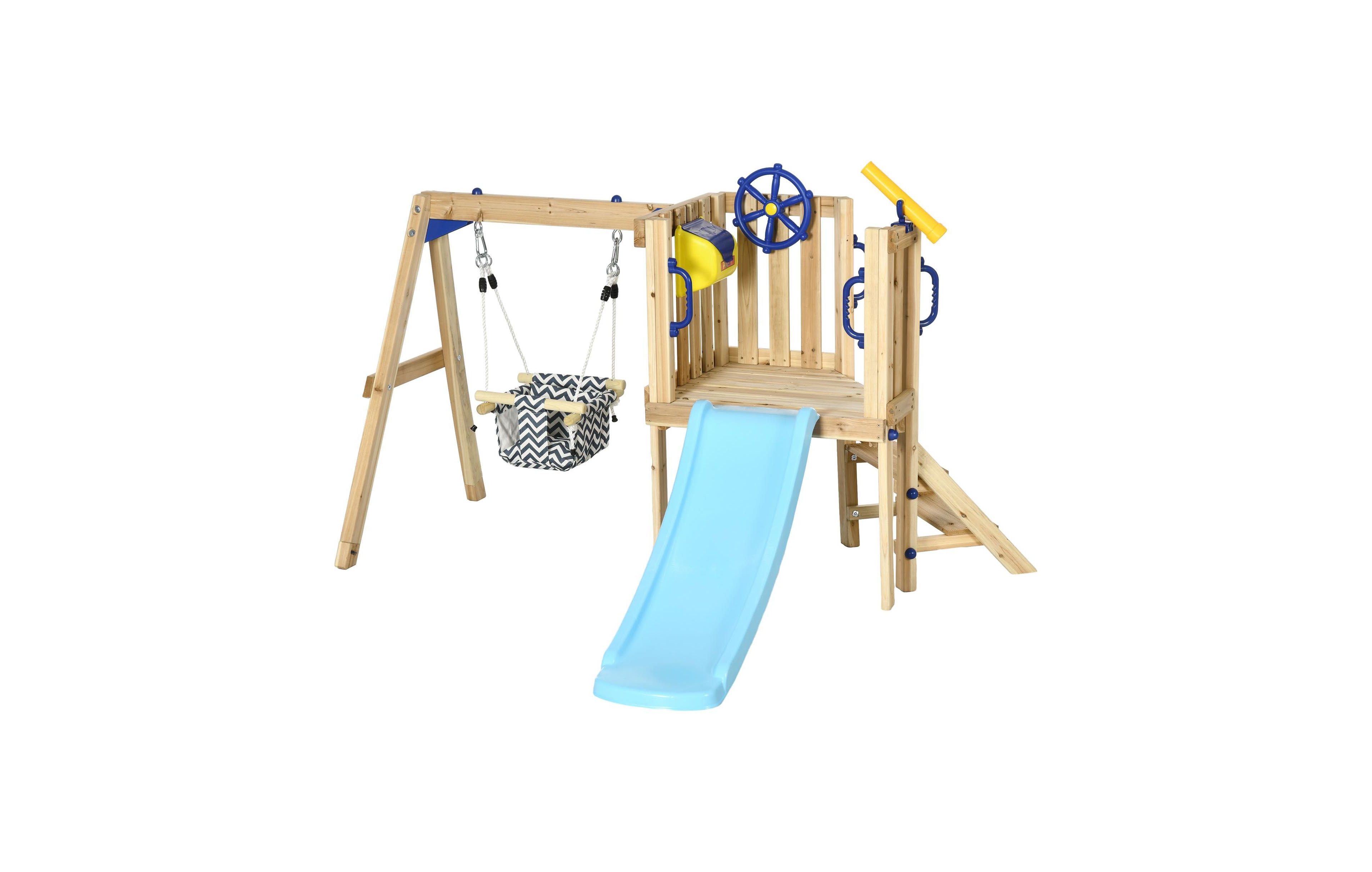 Sevorley Kids Activity Wooden Slide, Ages 1.5-4