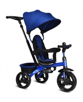 4-in-1 Kids Tricycle with Adjustable Push Handle, 50 lbs Capacity, Ages 10 Months-5 Years
