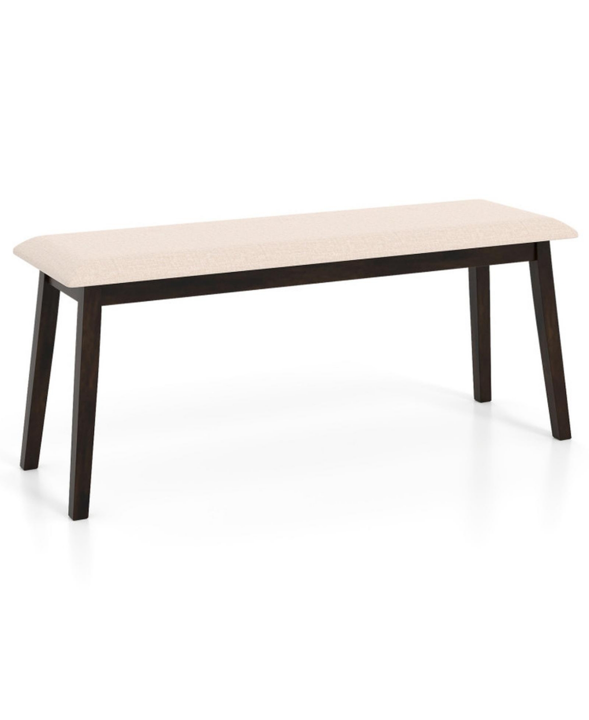 Gouun Two-Seat Padded Entryway Bench for Bedroom or Foyer - Soft beige linen