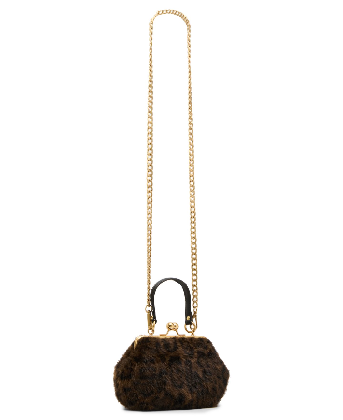 Женская сумка Madden Girl Leopard Small Kiss-Lock Crossbody Handbag, цвет: Леопардовый — фото 3