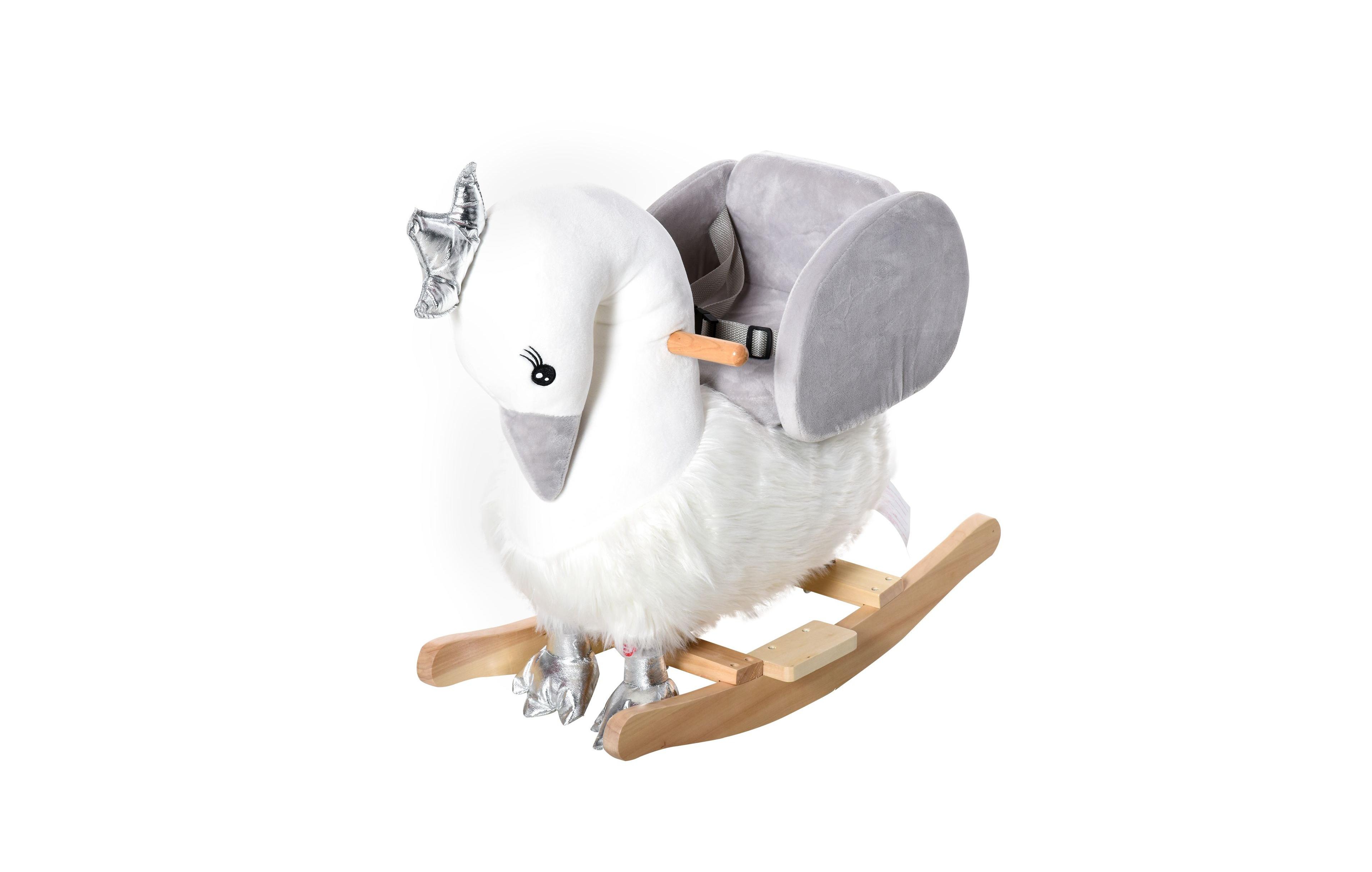 Sevorley Rocking Ride-On Toy with Seat Restraint, Wooden Base, Ages 18-36 Months