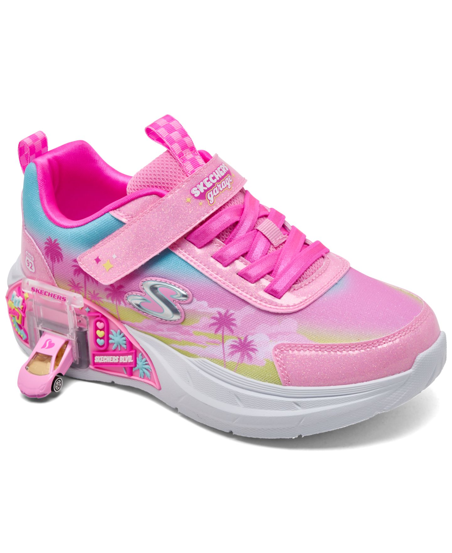 Детские кроссовки Skechers Garage - Glam Racer, цвет: Розовый / Разноцветный — фото 6