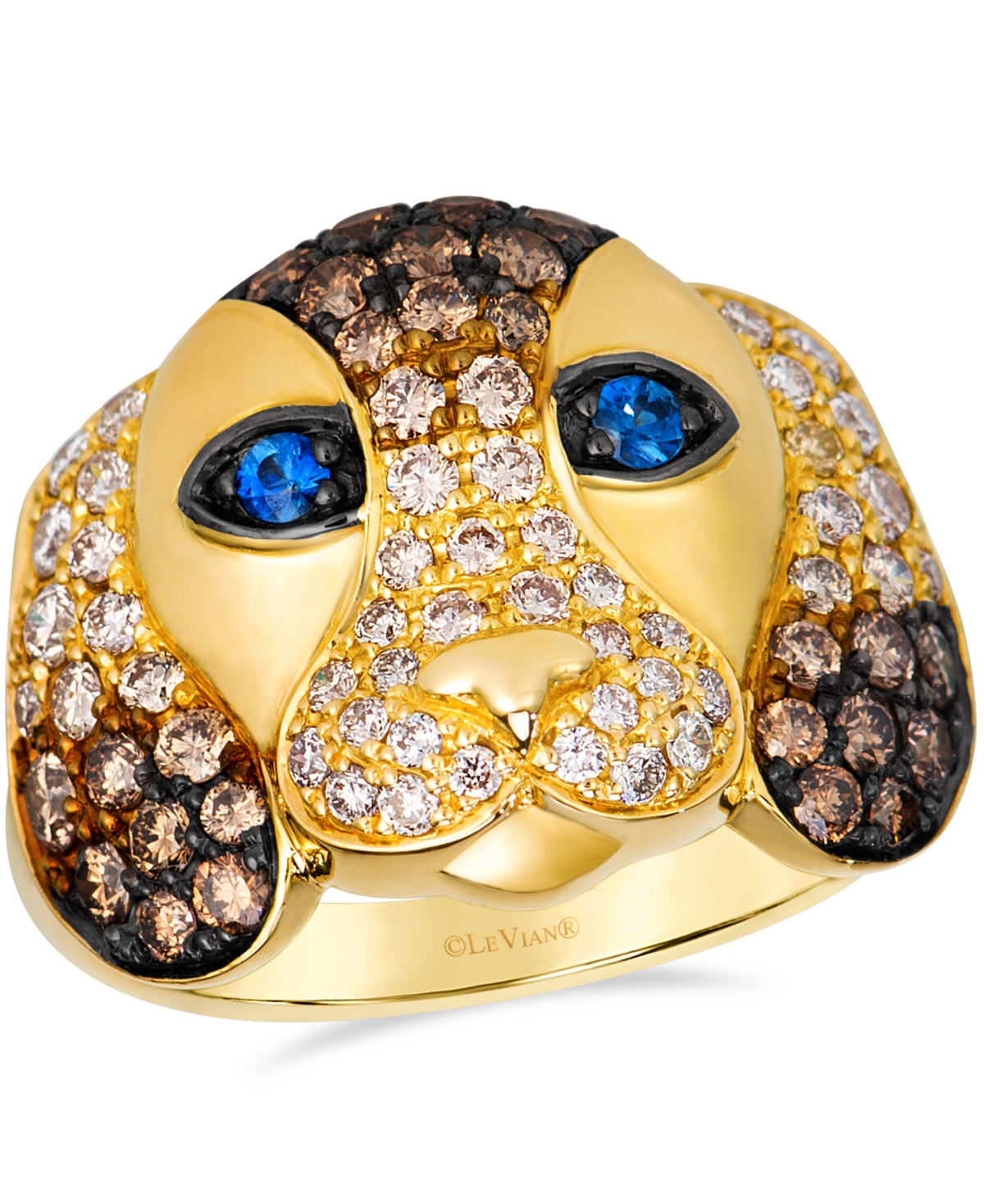 Le Vian Chocolate Diamond Round Ring (1.21 ct. t.w.) in 14k Yellow Gold