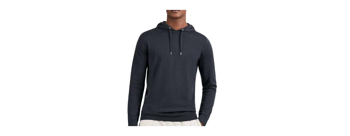 Reiss Men's Holland Merino Wool Regular Fit Hoodie