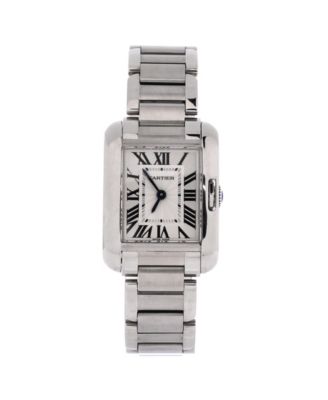 Tank Anglaise Quartz Watch in Stainless Steel 23mm