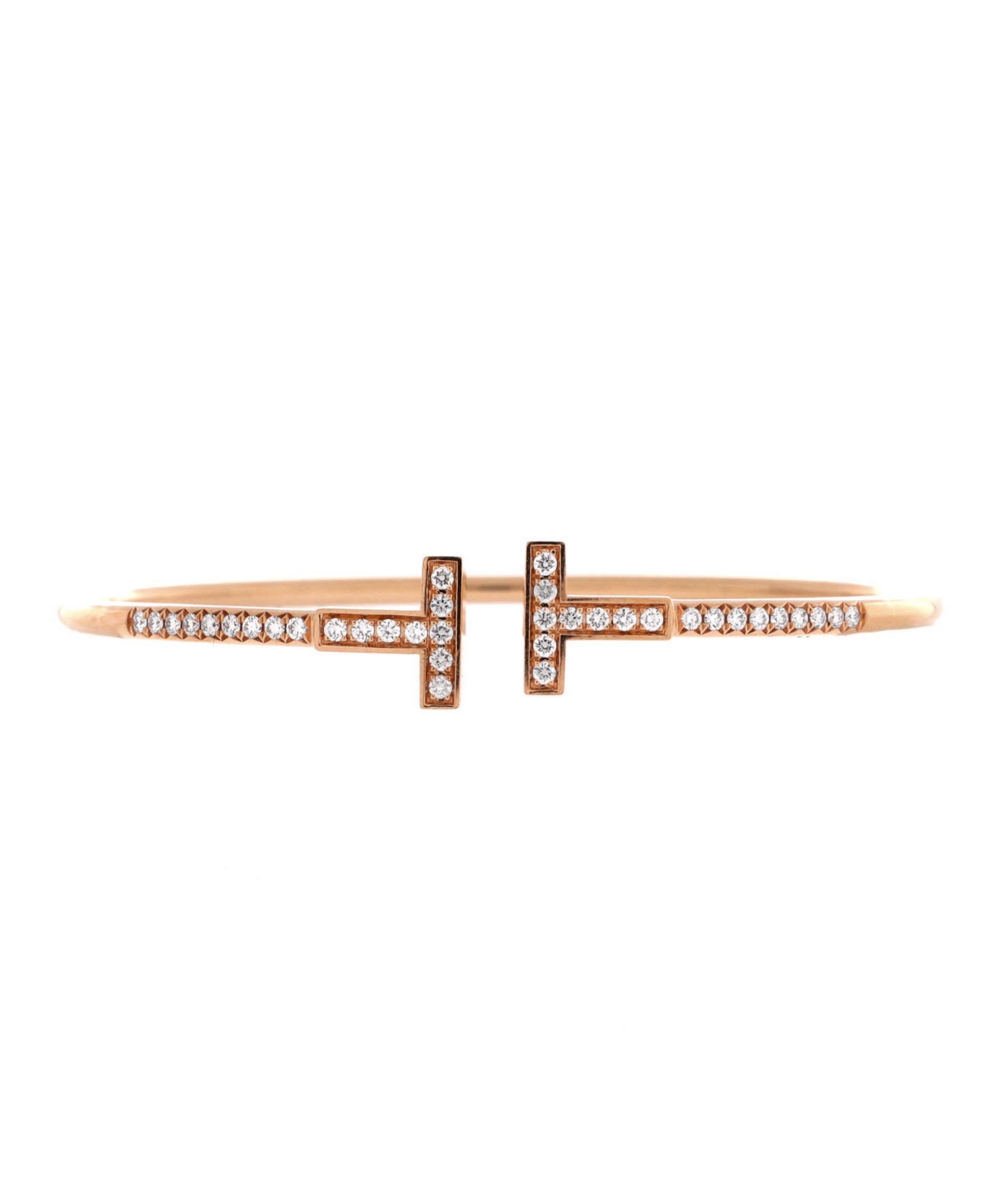 Pre-Owned Tiffany and Co T Wire Bracelet - 18k rose gold