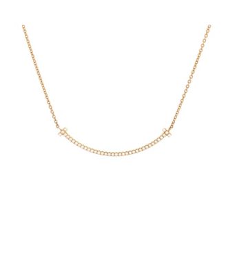 Pre-Owned Tiffany and Co T Smile Pendant Necklace