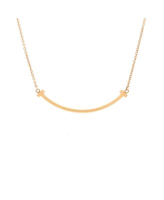 Pre-Owned Tiffany and Co T Smile Pendant Necklace