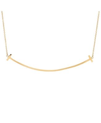 Pre-Owned Tiffany and Co T Smile Pendant Necklace