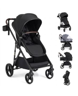 2-in-1 High Landscape Baby Stroller and Flat Bassinet Mode