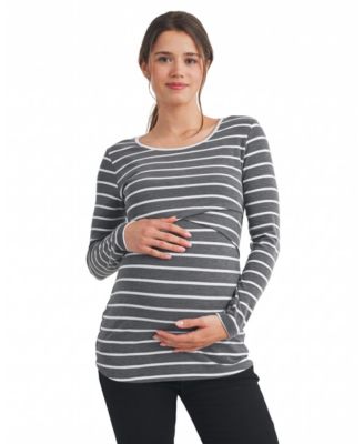 Maternity Striped Nursing Top