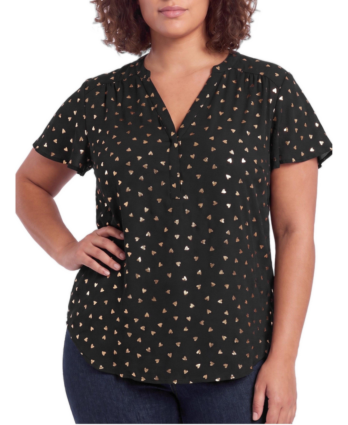 Torrid Plus Harper Flutter Sleeve Blouse