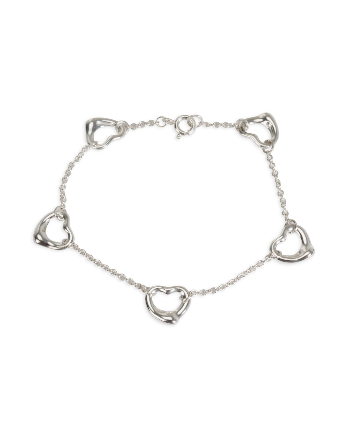Pre-Owned Tiffany & Co Sterling Silver Elsa Peretti Open Heart Bracelet - Sterling silver