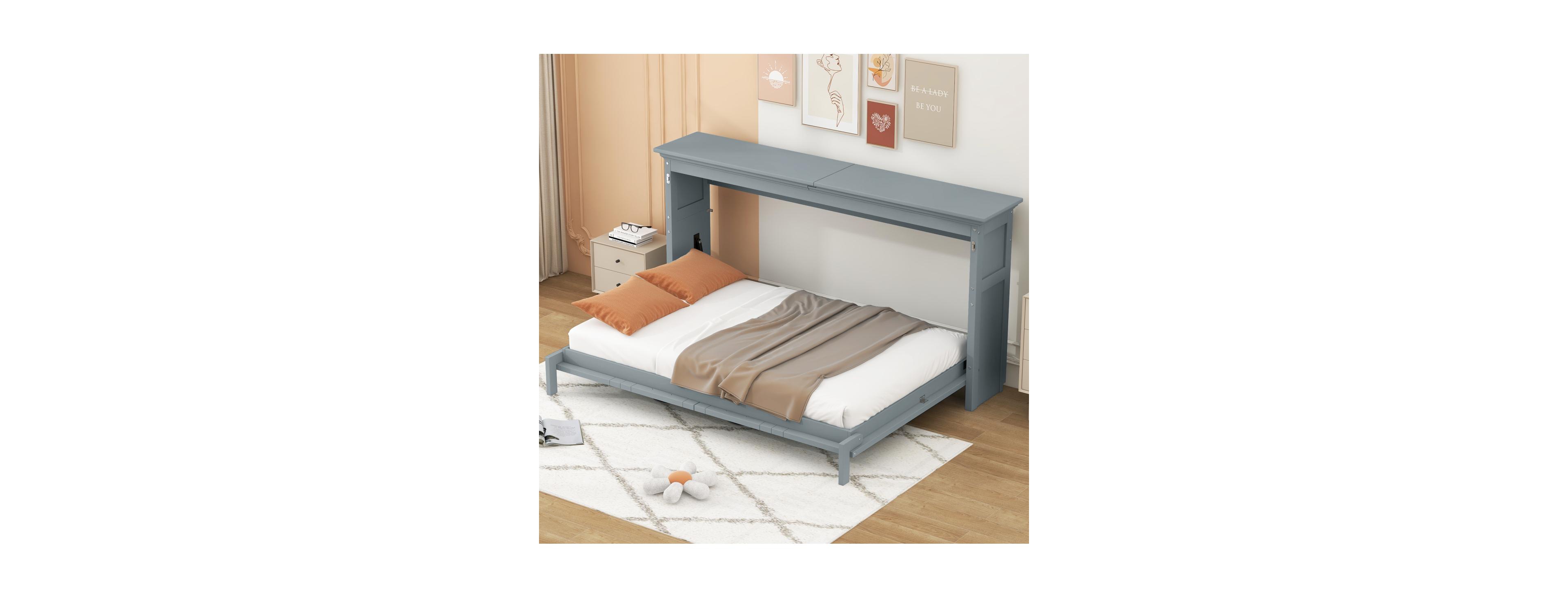 Streamdale Furniture Twin Size Murphy Bed, can be Folded into a Cabinet
