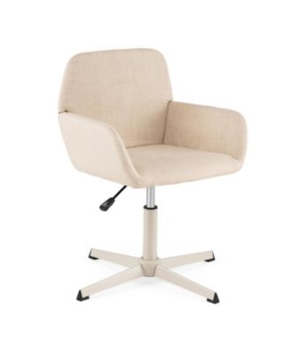 Vanity Chair with Back and Armrests 360 Degree Swivel Adjustable Height